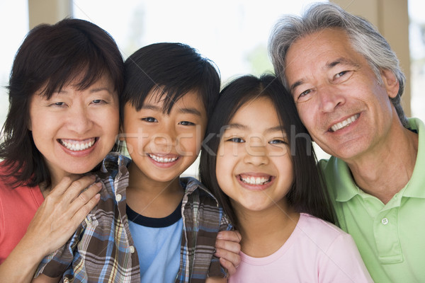 Abuelos posando nietos familia nina hombre Foto stock © monkey_business