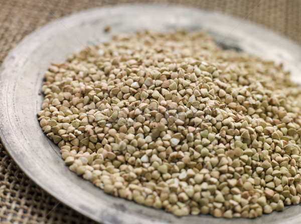 Grains of Quinoa on a Pewter Plate Stock photo © monkey_business