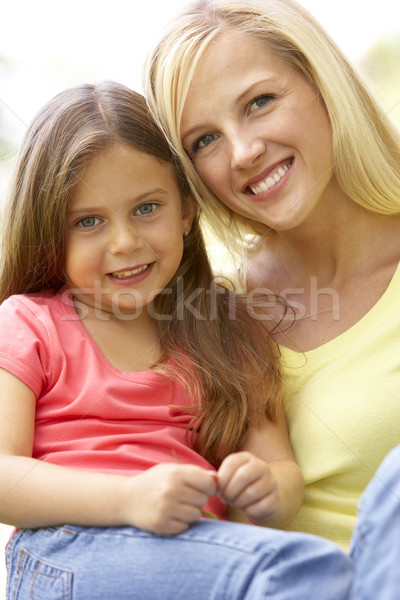 Portrait mère fille parc fille sourire [[stock_photo]] © monkey_business