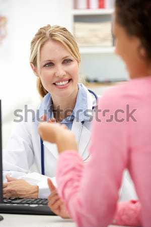 Foto stock: Recepción · hospital · hombre · médico · médicos