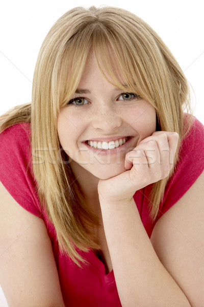 工作室 肖像 微笑 十幾歲的女孩 面對 快樂 商業照片 © monkey_business