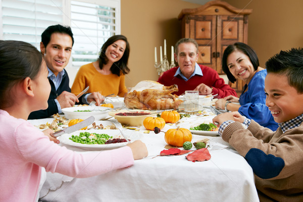 Multi Generation Family Celebrating Thanksgiving Stock photo © monkey_business