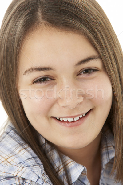 Portré mosolyog fiatal lány boldog szín gyönyörű Stock fotó © monkey_business