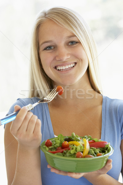 Comer frescos ensalada mujer nina Foto stock © monkey_business