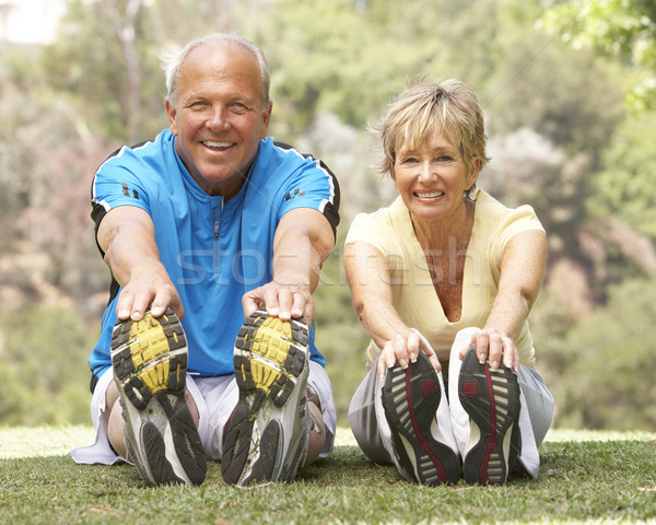 Couple de personnes âgées parc homme heureux couple [[stock_photo]] © monkey_business