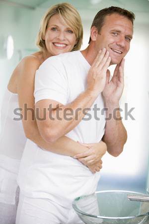 Young Couple Getting Ready In Bathroom Stock photo © monkey_business