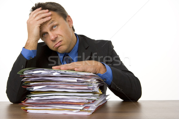 Businessman Overwhelmed By Paperwork Stock photo © monkey_business