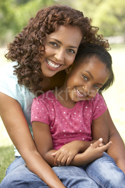 Portré anya lánygyermek park lány szeretet Stock fotó © monkey_business