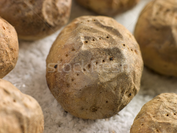 Jacket Potatoes baked on a tray of Sea Salt Stock photo © monkey_business