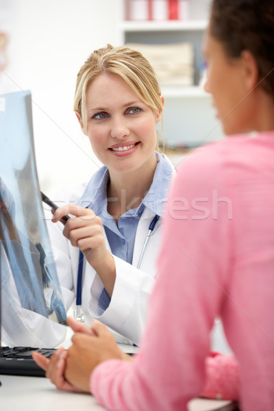 Young doctor with female patient Stock photo © monkey_business