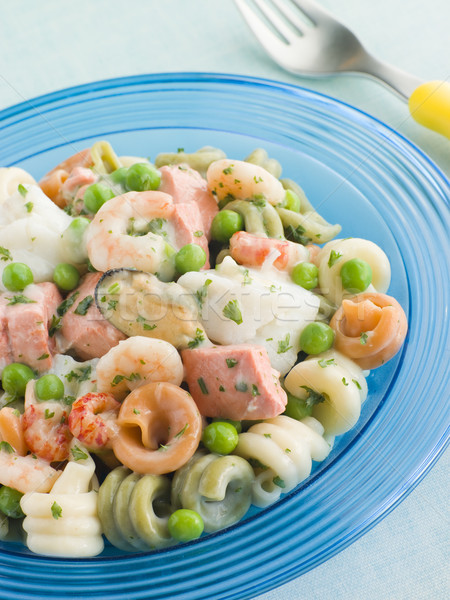Seafood Pasta Spirals with Peas and Herbs Stock photo © monkey_business