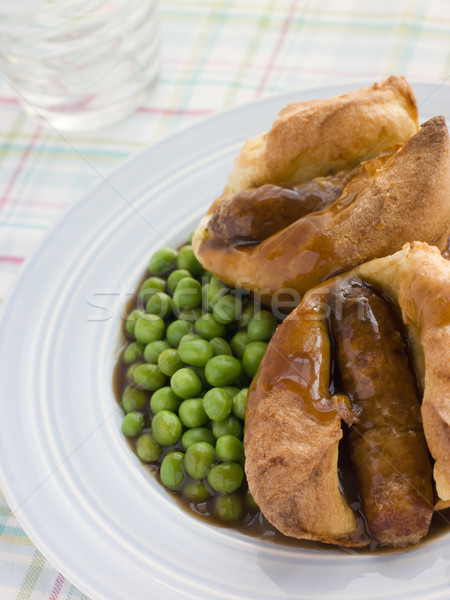 Individual Toad in the Holes with Gravy and Peas Stock photo © monkey_business