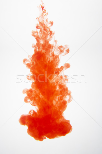 Kırmızı mürekkep su soyut turuncu model Stok fotoğraf © monkey_business