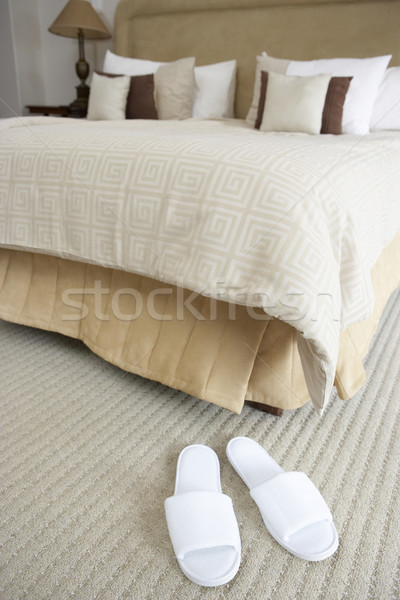 Lege hotelkamer spa kamer slaapkamer vakantie Stockfoto © monkey_business
