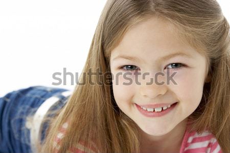 スタジオ 肖像 笑みを浮かべて 少女 子供 幸せ ストックフォト © monkey_business