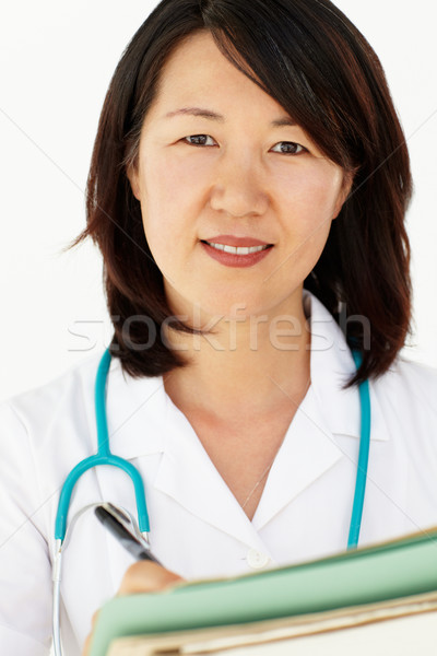 ストックフォト: 肖像 · 医療 · プロ · 女性 · 作業 · 書く