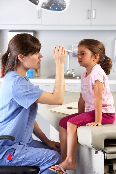 Doctor Examining Child's Eyes In Doctor's Office Stock photo © monkey_business