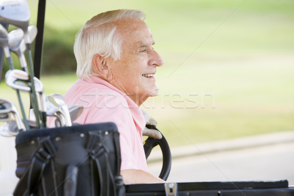Stockfoto: Portret · mannelijke · golfer · man · glimlachend · senior