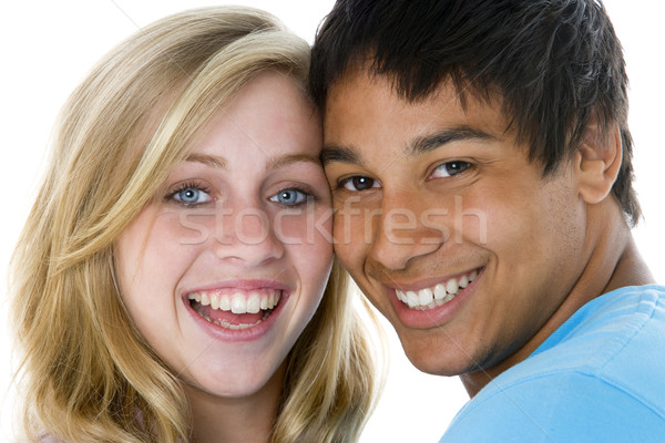 Retrato adolescente casal menino cor Foto stock © monkey_business