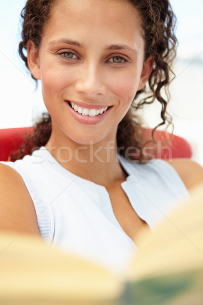 Young woman reading book Stock photo © monkey_business