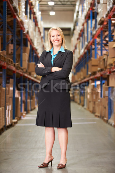 Portret vrouwelijke manager magazijn vrouwen vak Stockfoto © monkey_business
