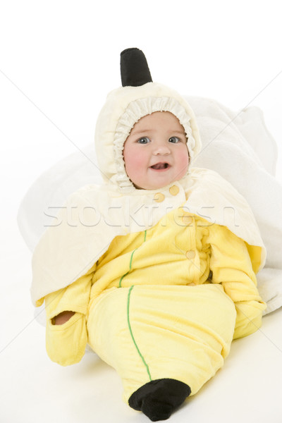 Stockfoto: Baby · banaan · kostuum · leuk · portret · grappig