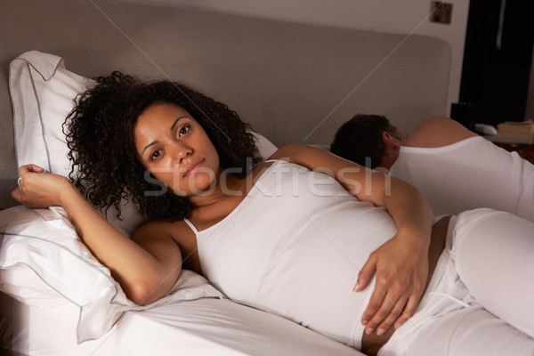 Pregnant woman unable to sleep Stock photo © monkey_business