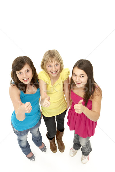 Group Of Three Young Girls In Studio Stock photo © monkey_business