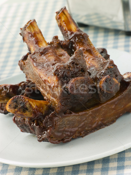Churrasco carne de porco costelas comida cozinhar Foto stock © monkey_business