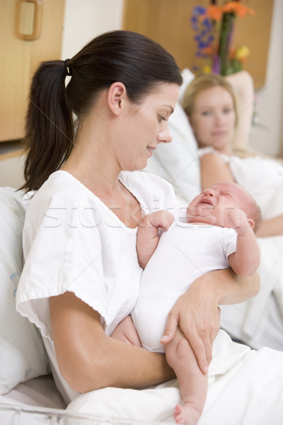 New mother with crying baby in hospital Stock photo © monkey_business