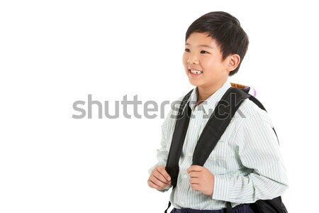 Chinesisch Junge Schuluniform Kinder glücklich Stock foto © monkey_business