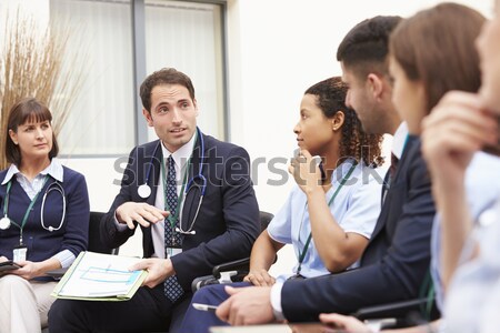 Kilátás mögött igazgató megbeszélés tárgyaló üzlet Stock fotó © monkey_business