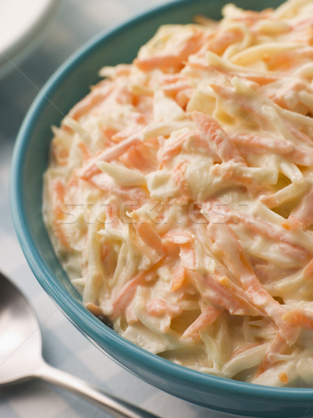 Bowl of Coleslaw with a Spoon Stock photo © monkey_business