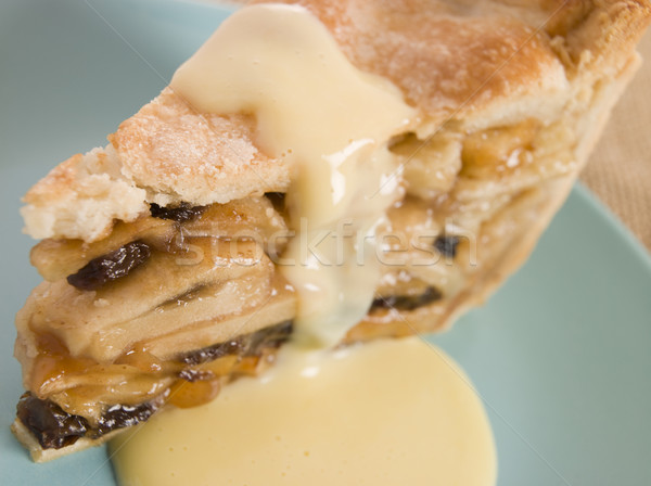 Slice of Apple Pie and Custard Stock photo © monkey_business