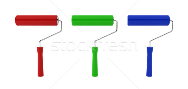 Three paint rollers Stock photo © montego