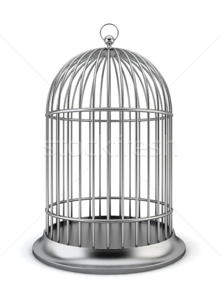 Silver bird cage Stock photo © montego