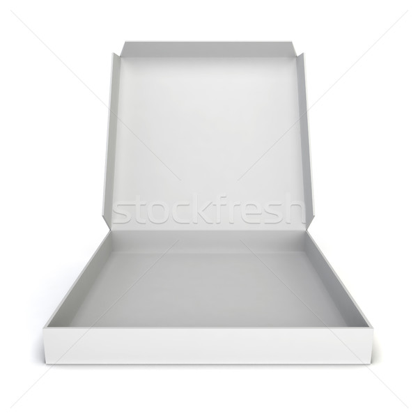 Caja de pizza 3d aislado blanco fondo industria Foto stock © montego