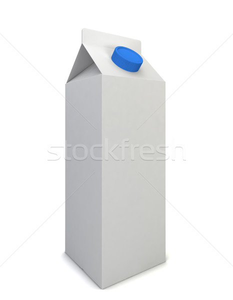 [[stock_photo]]: Lait · paquet · 3d · illustration · isolé · blanche · eau