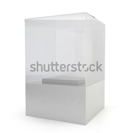 ガラス 表示 3D 画像 孤立した 白 ストックフォト © montego