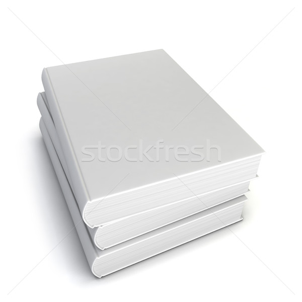 книгах 3d иллюстрации изолированный белый книга Сток-фото © montego