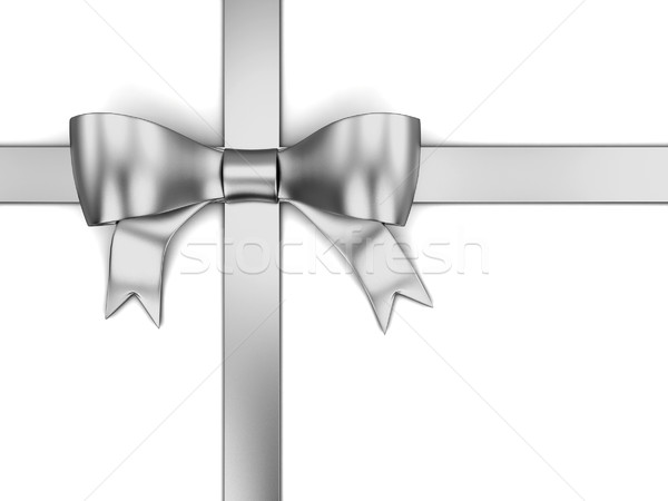 Foto d'archivio: Regalo · arco · illustrazione · 3d · isolato · bianco · wedding