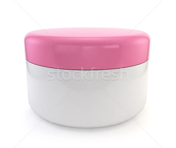 Cosmetici jar 3D immagine isolato bianco Foto d'archivio © montego