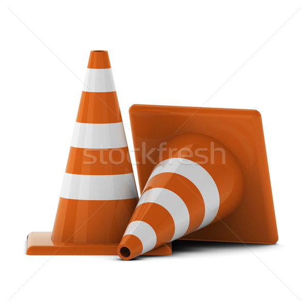 3d render of two cones Stock photo © montego