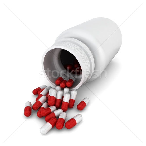 Stock photo: Box full of pills