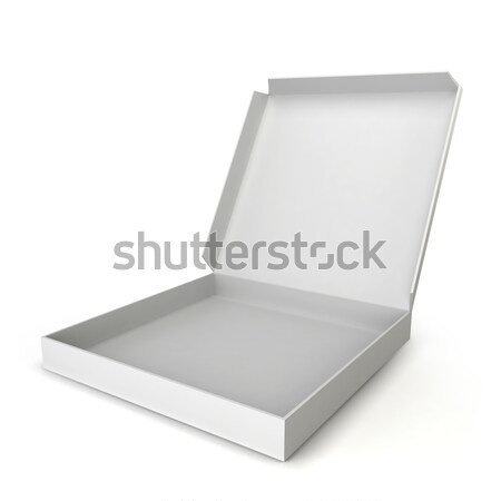 Caja de pizza 3d aislado blanco fondo industria Foto stock © montego