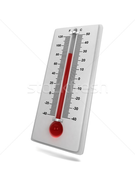 Weer thermometer 3d illustration geïsoleerd witte wetenschap Stockfoto © montego