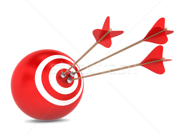 Arrows hit spherical aim Stock photo © montego