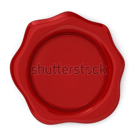 Vermelho cera selar ilustração 3d branco segurança Foto stock © montego