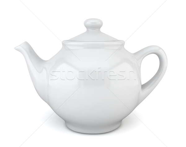 чайник 3d иллюстрации белый фон таблице энергии Сток-фото © montego