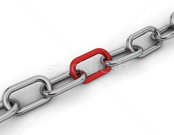 Chain with red link Stock photo © montego